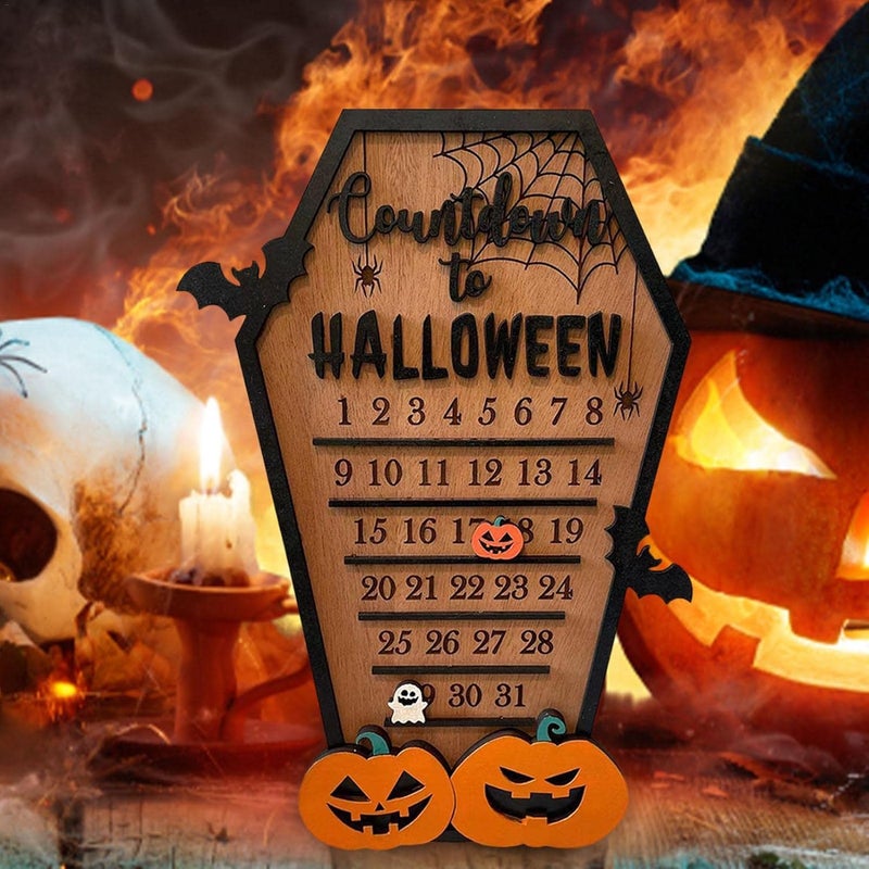 woobles 3 Pcs Halloween Countdown Calendar - Halloween Advent Calendar 2022-31 Days Halloween Advent Calendars With Detachable Pumpkins And Ghosts - Image 5